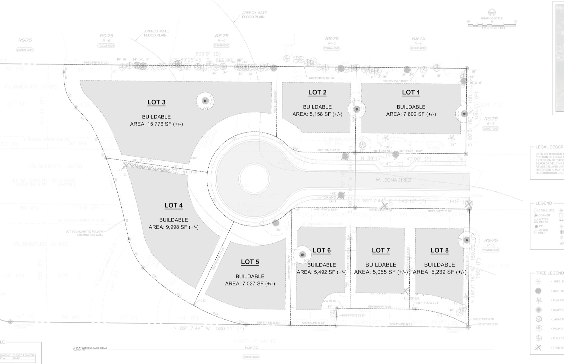 Buildable Area with Lot Numbers